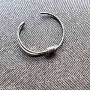 Silver Twisted Bangle Bracelet